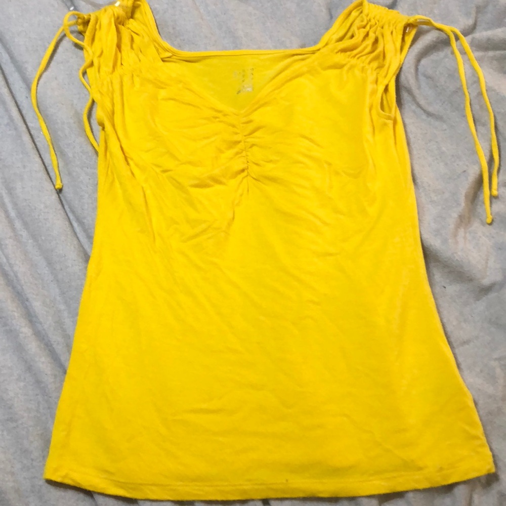 Yellow Cap Sleeve Top